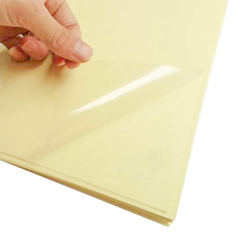 50 um átlátszó PET fólia UV-ragasztó fehér üvegréteggel