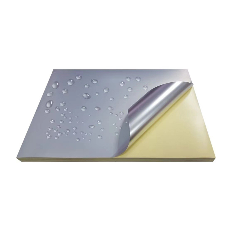 50mic Matt Silver PET Címkeanyagok erős oldószeres ragasztóval és olaj alapú bevonattal