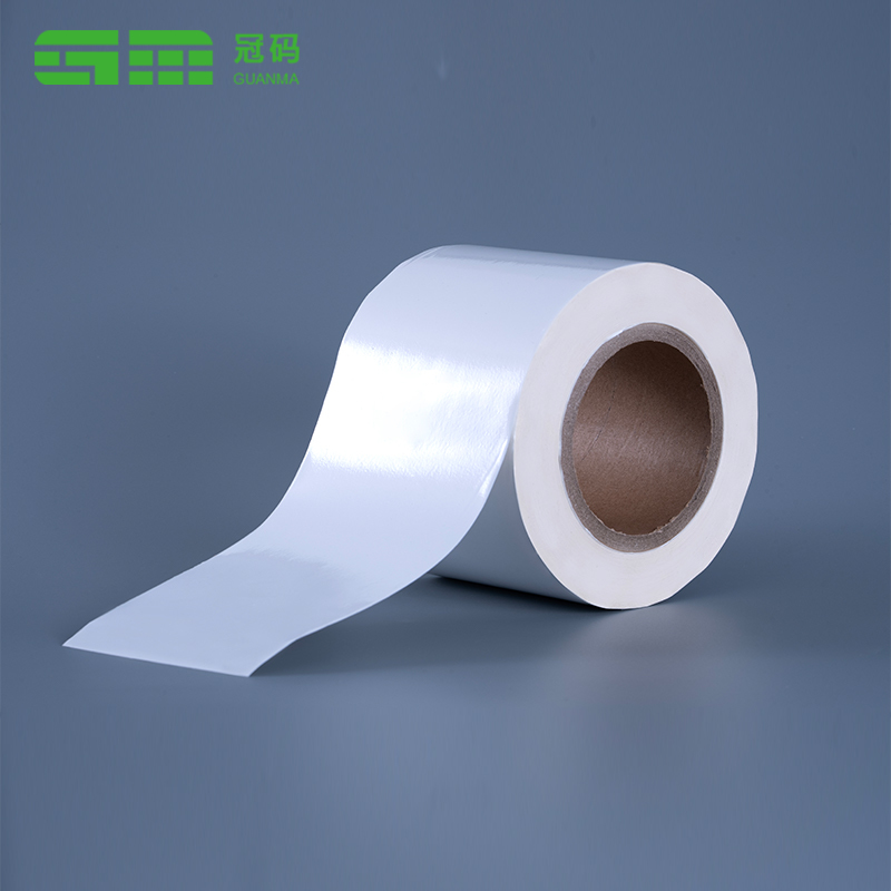 60 mic Pearl White film BOPP Jumbo Rollra laminálva